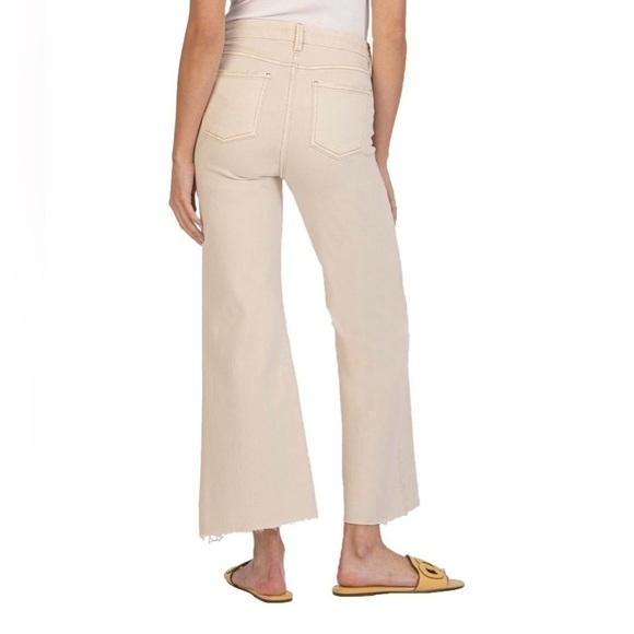 NEW w/TAGS KUT from the KLOTH HIGH RISE MEG FAB AB WIDE LEG in ECRU Size 18P - Picture 7 of 9